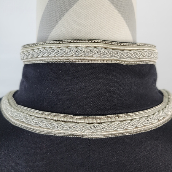 Debbie Shuchat Embroidered Jacket /Blazer Hook closures Size 16 Black 97% Cotton - Picture 9 of 16